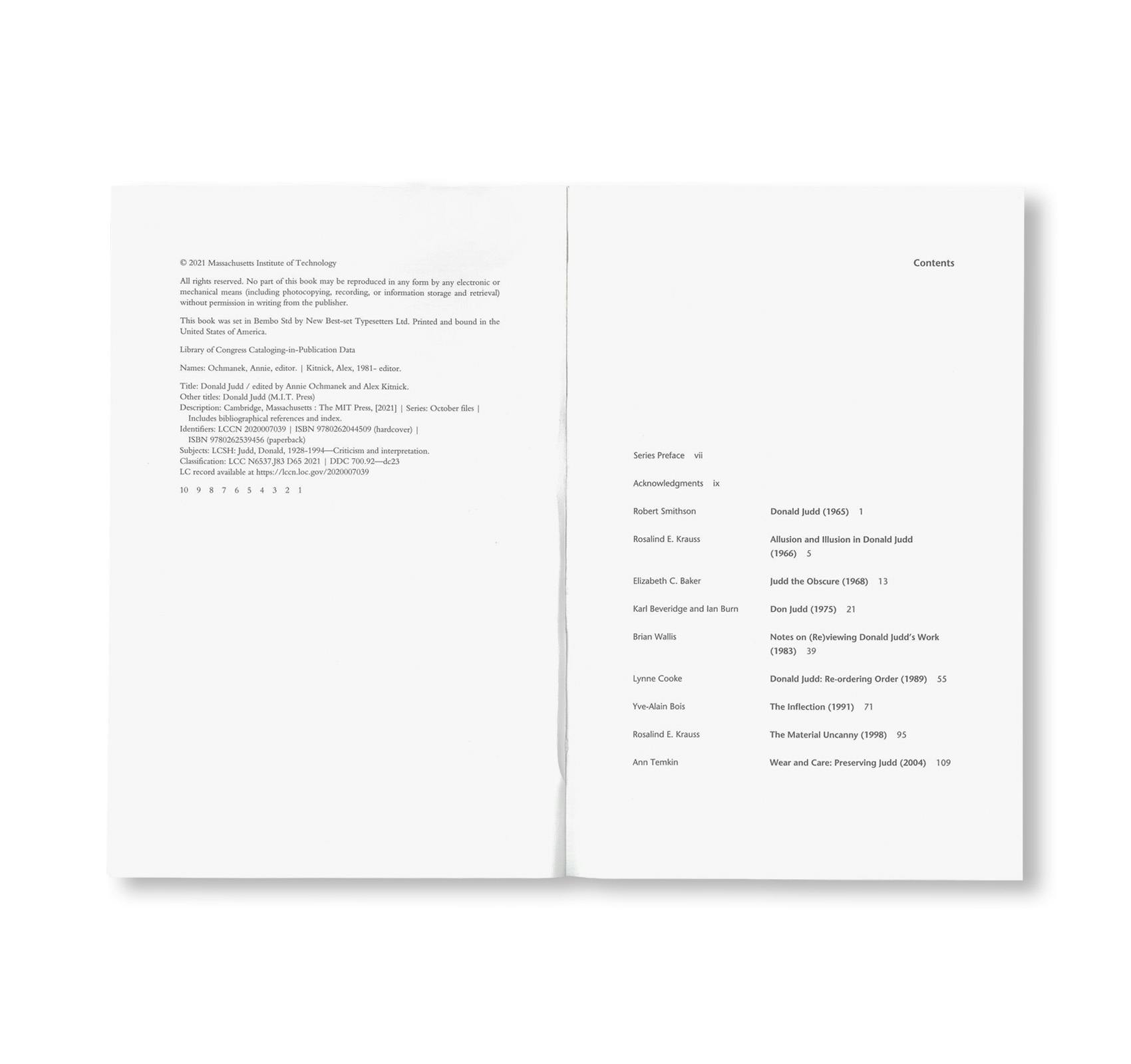 OCTOBER FILES: 26 DONALD JUDD