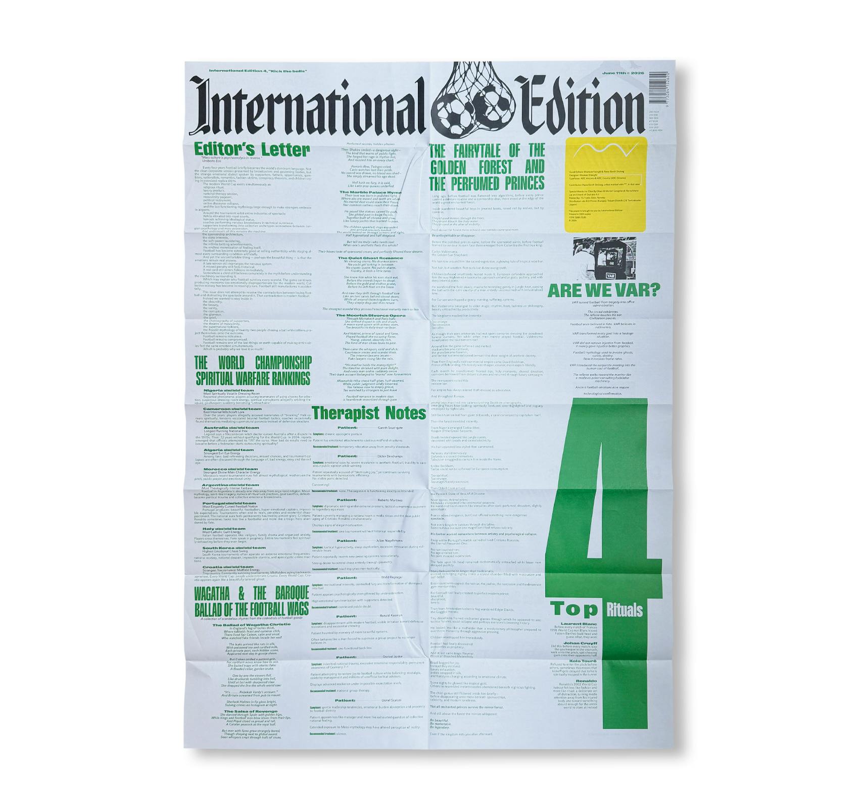 INTERNATIONAL EDITION - KICK THE BALLS ISSUE