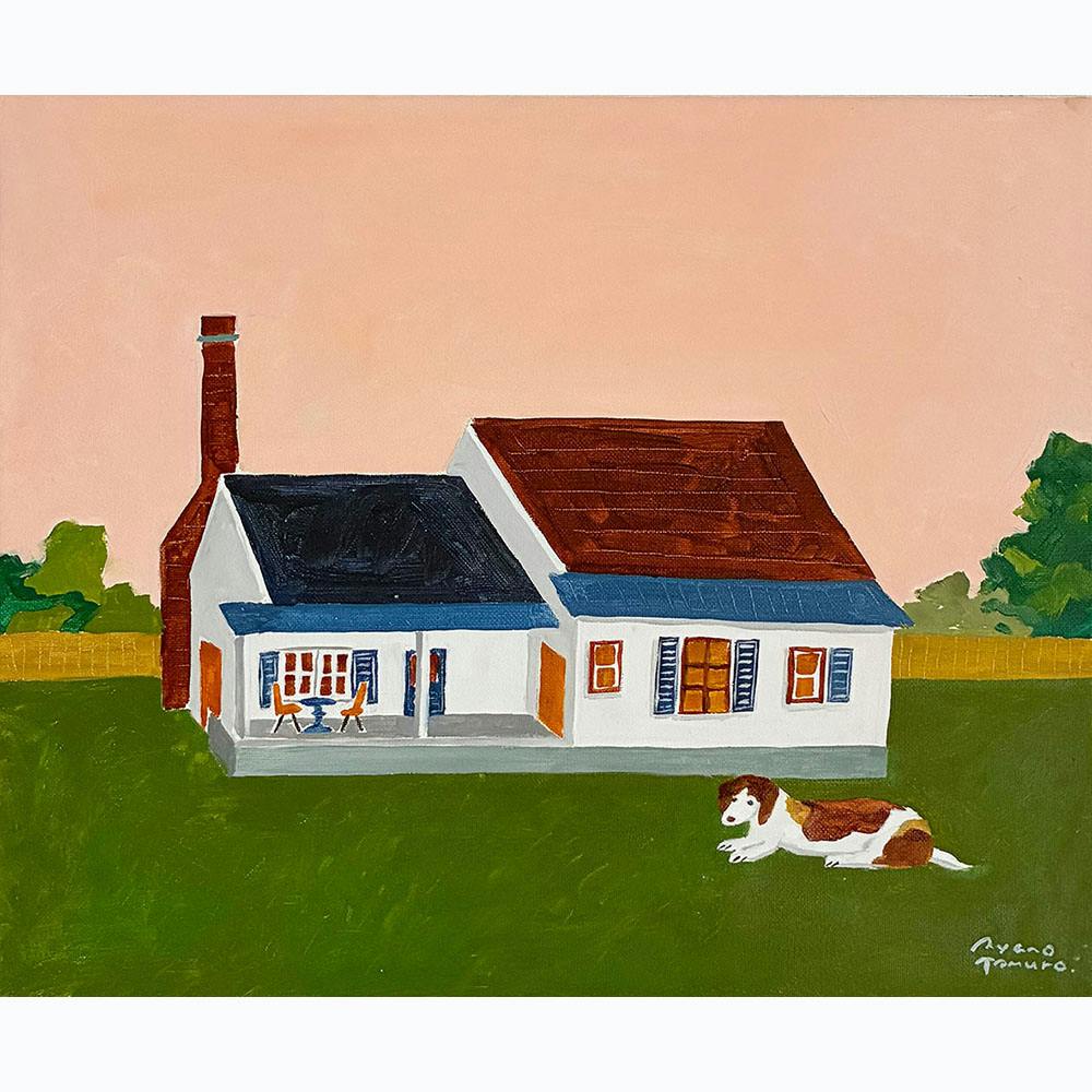 犬と広い芝生の庭がある家 A House with a Dog and a Large Lawn Garden