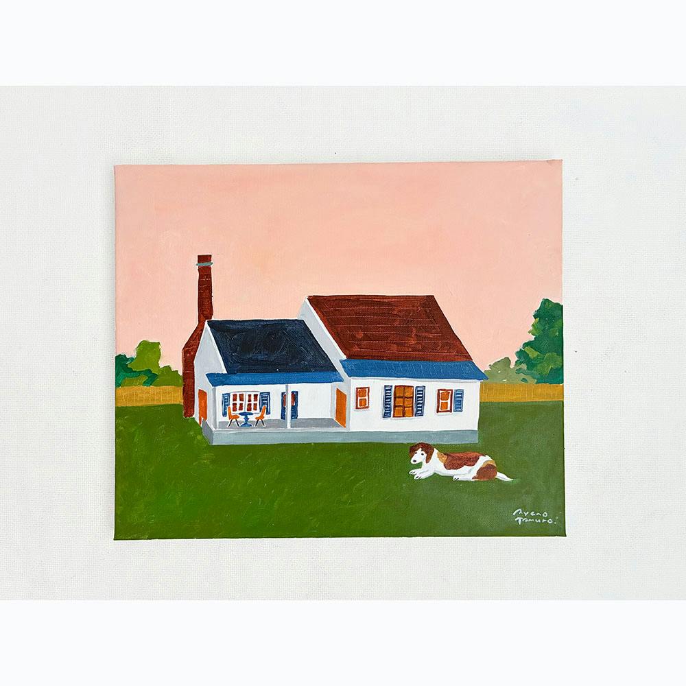 犬と広い芝生の庭がある家 A House with a Dog and a Large Lawn Garden