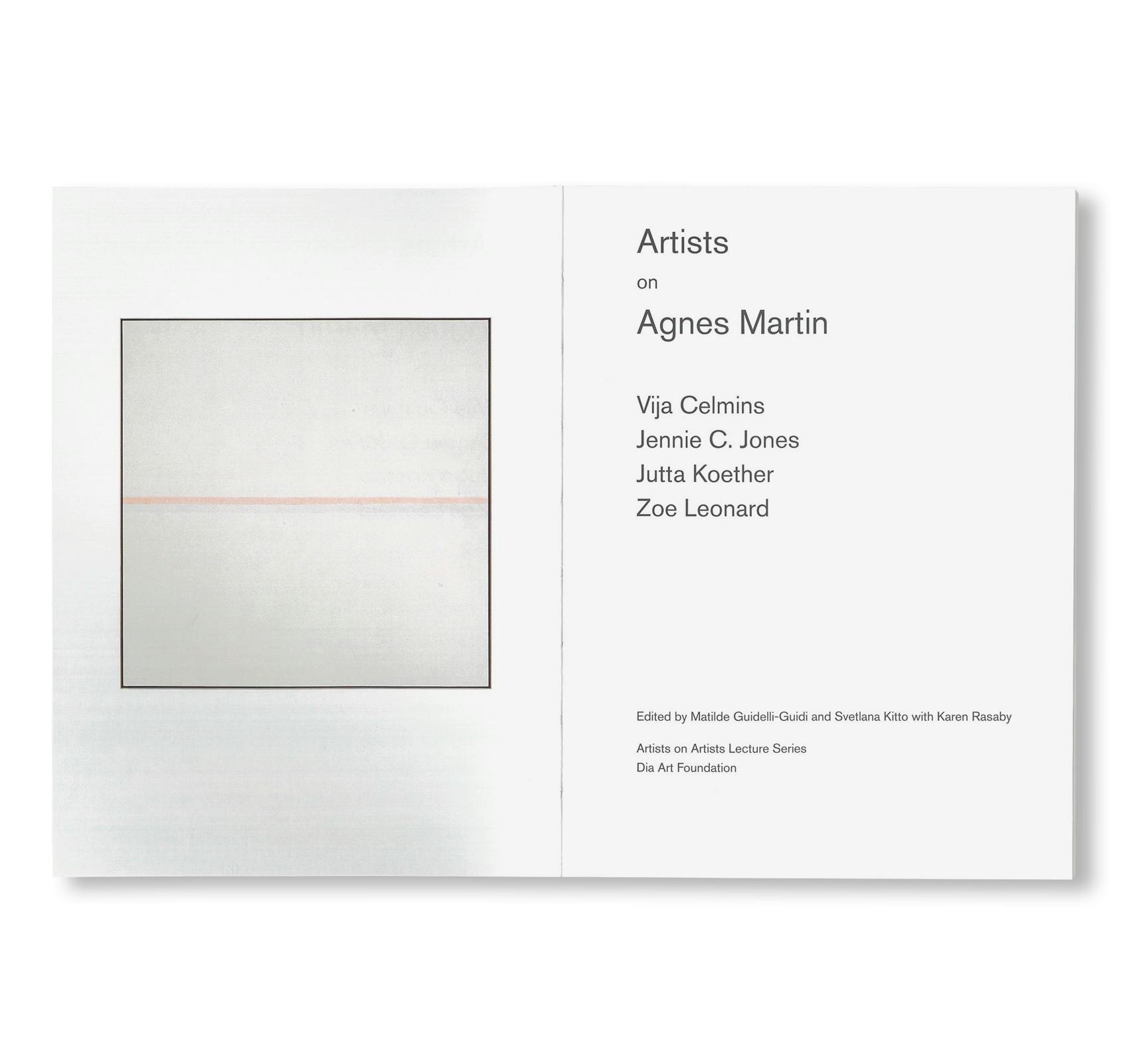ARTISTS ON AGNES MARTIN