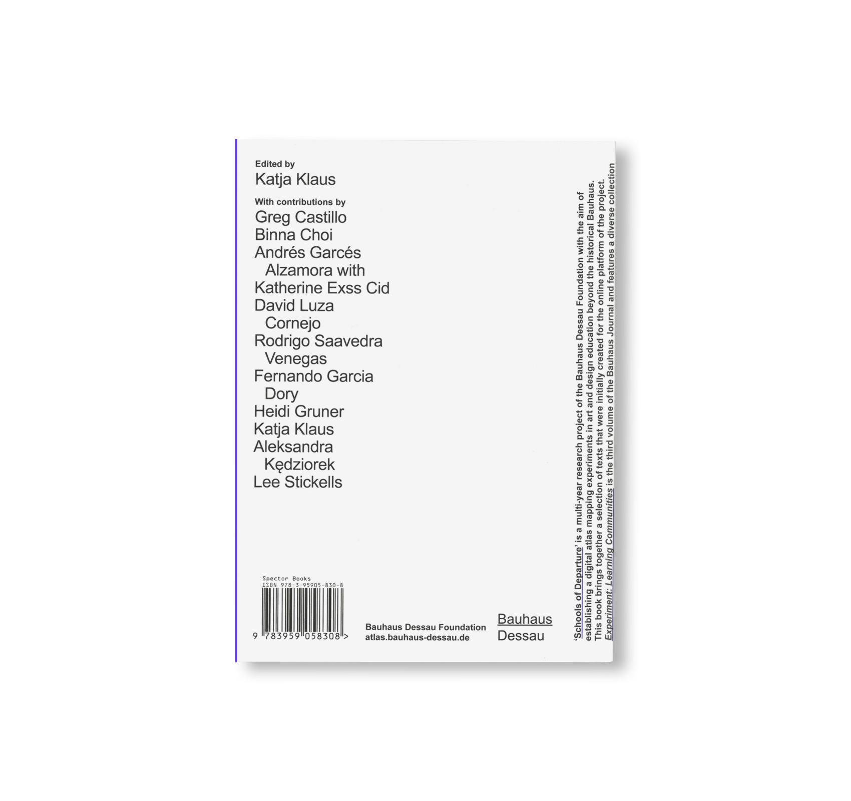 EXPERIMENT: LEARNING COMMUNITIES - SCHOOLS OF DEPARTURE NO. 3