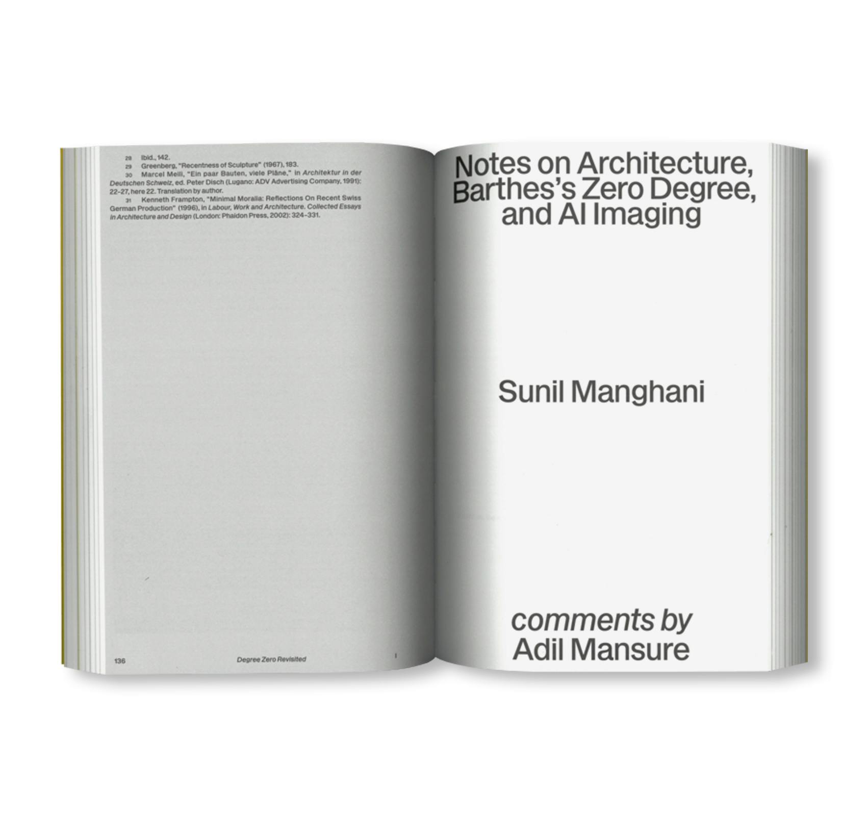 DEGREE ZERO IN ARCHITECTURE - FORM, VALUE, AUTHORSHIP