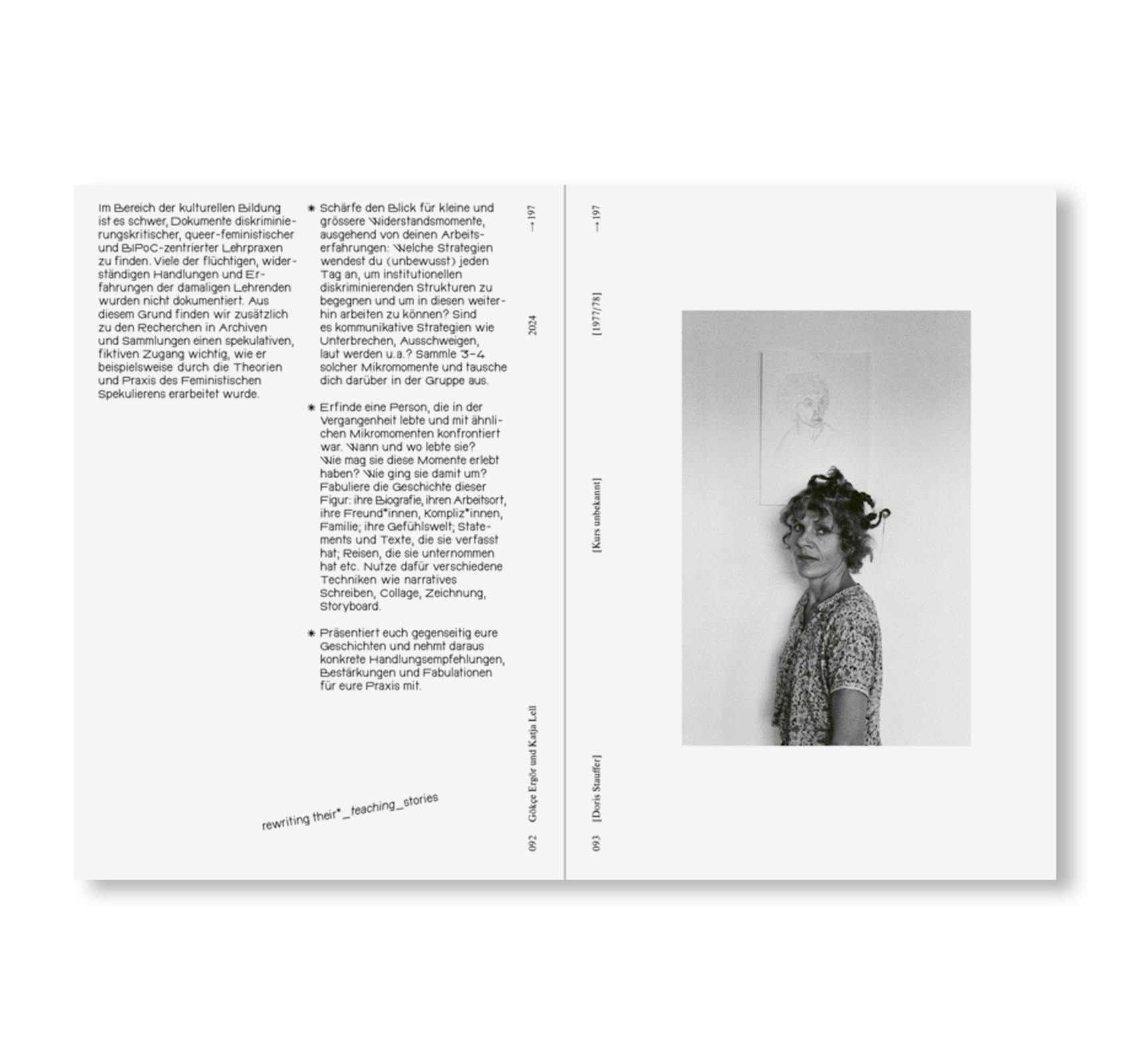 DORIS STAUFFER SOURCE BOOK - IDEEN FÜR EINE KOLLEKTIVE KUNSTPRAXIS [GERMAN EDITION]