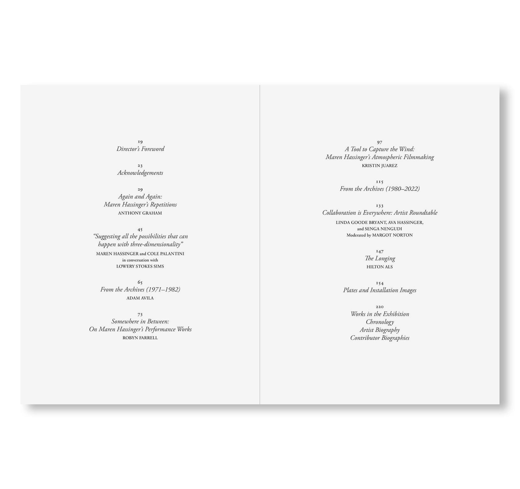 MAREN HASSINGER: LIVING MOVING GROWING