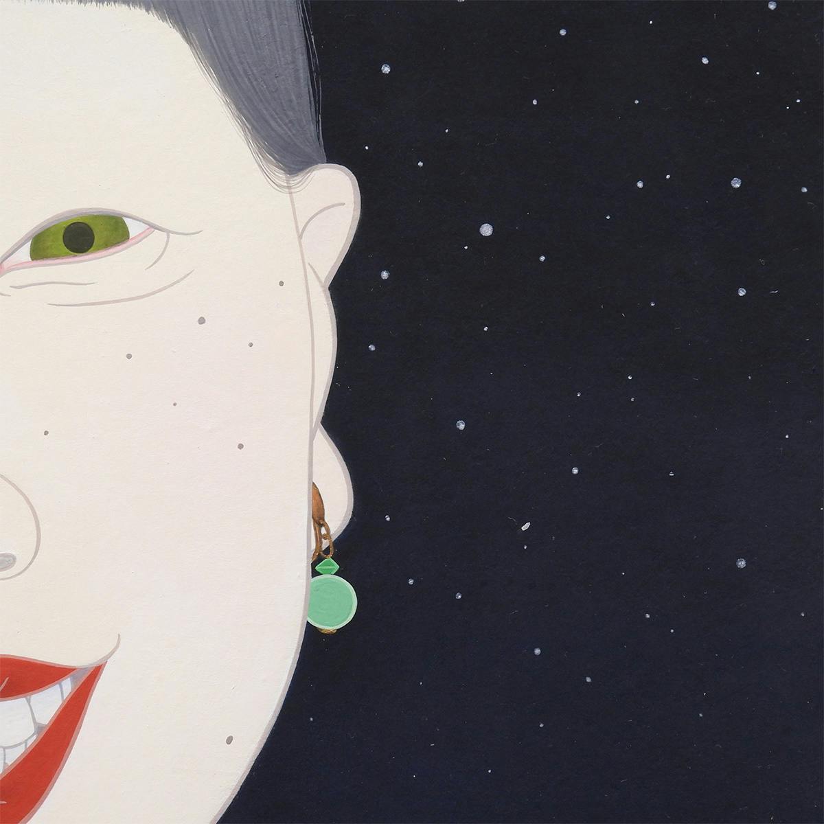 加藤ゆわ ホシの人 アクリル4号 人物画 共シール 作品 女性像 現代アート 銀座SIX個展 アートコレクターズ掲載 日本画 原画 絵画 真作保証