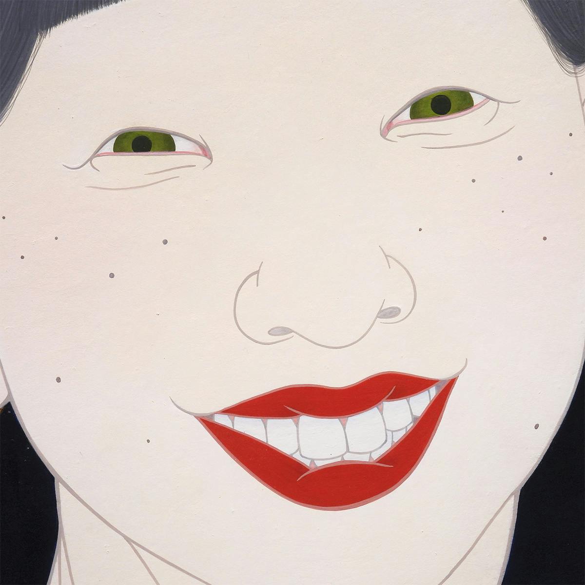 加藤ゆわ ホシの人 アクリル4号 人物画 共シール 作品 女性像 現代アート 銀座SIX個展 アートコレクターズ掲載 日本画 原画 絵画 真作保証