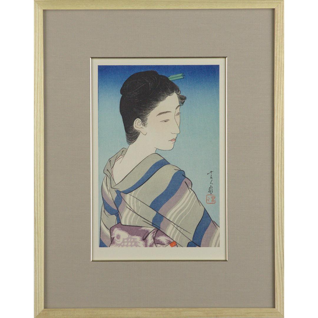 【額装込】鳥居言人版画「五月晴」