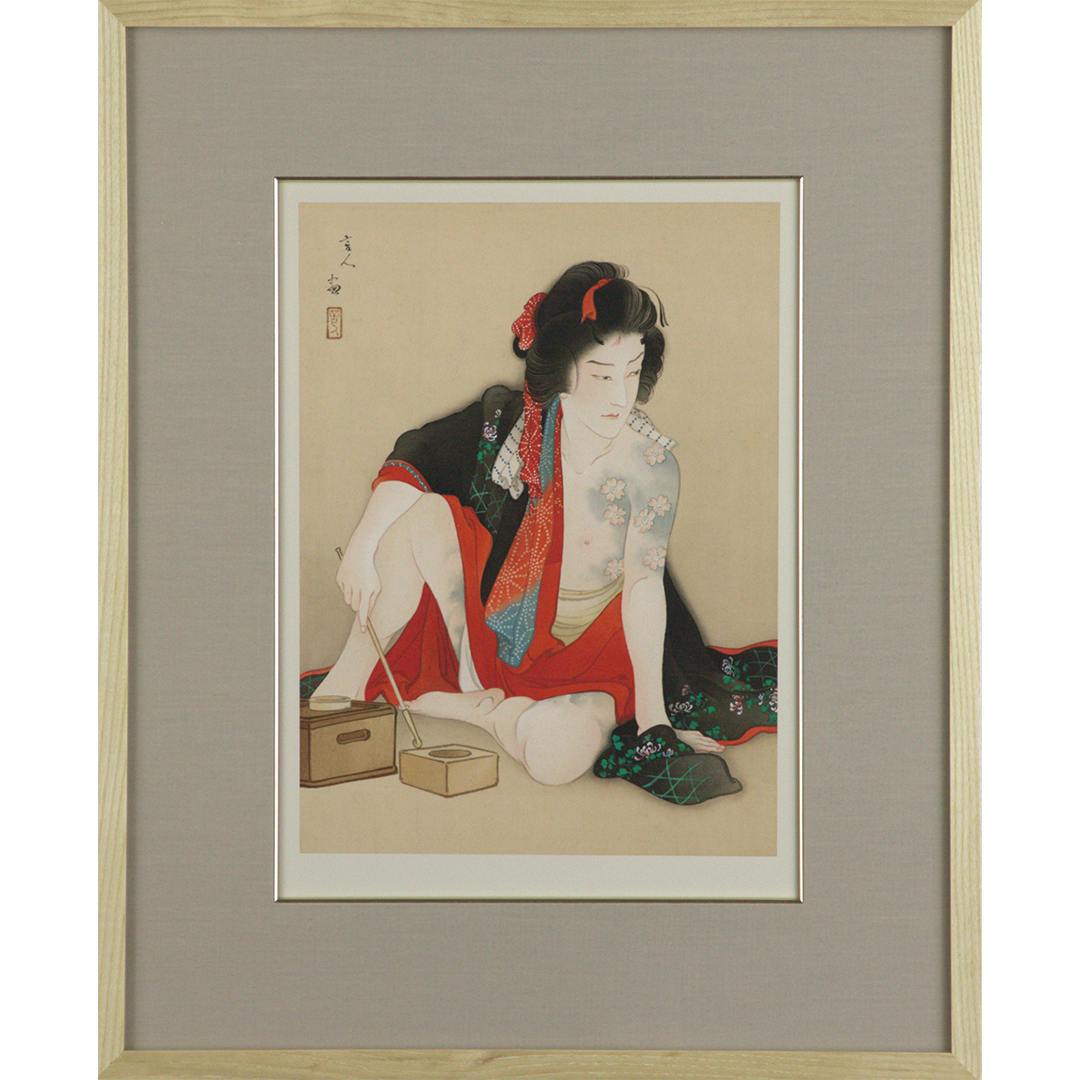【額装込】鳥居言人版画「弁天小僧菊之助」