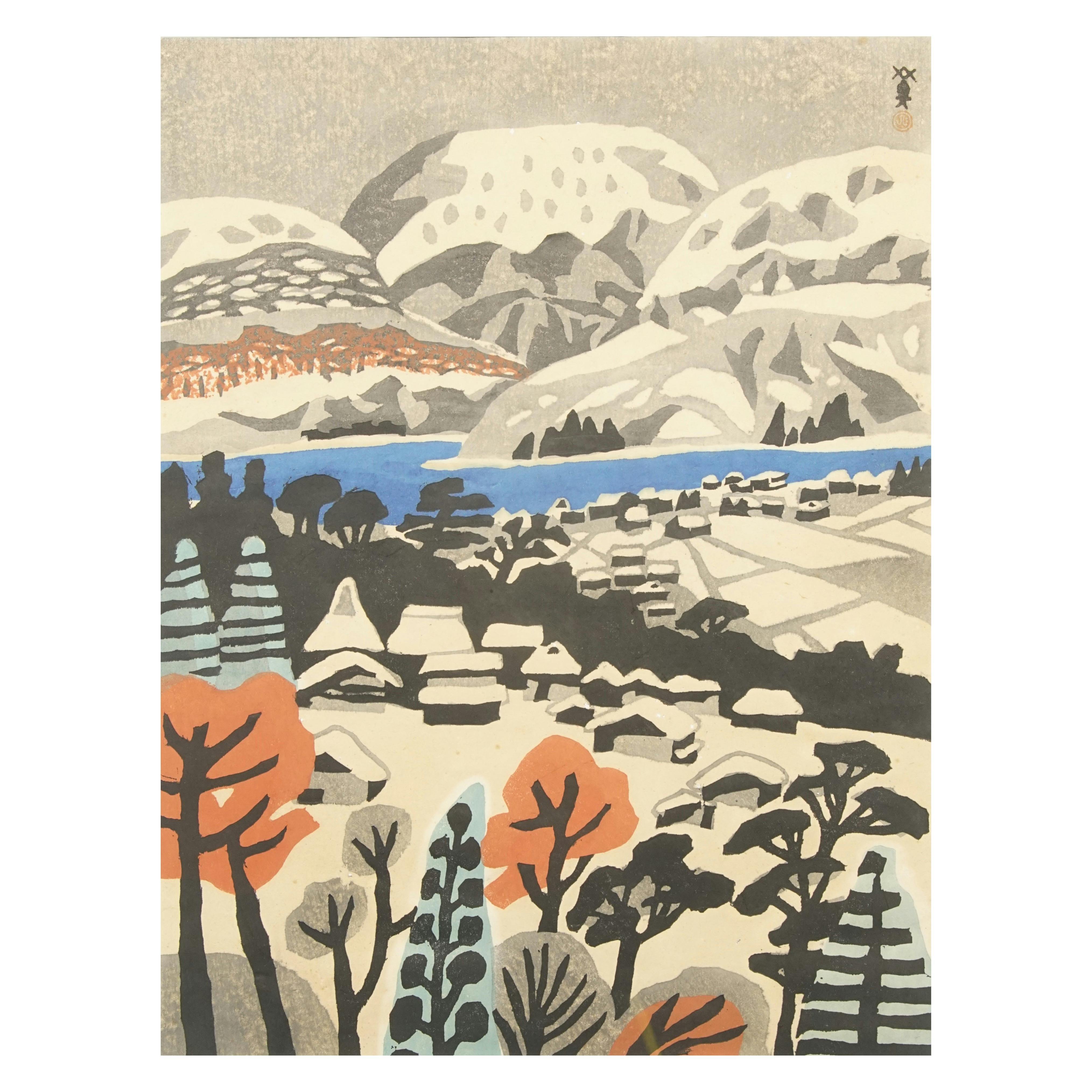 湖畔雪村