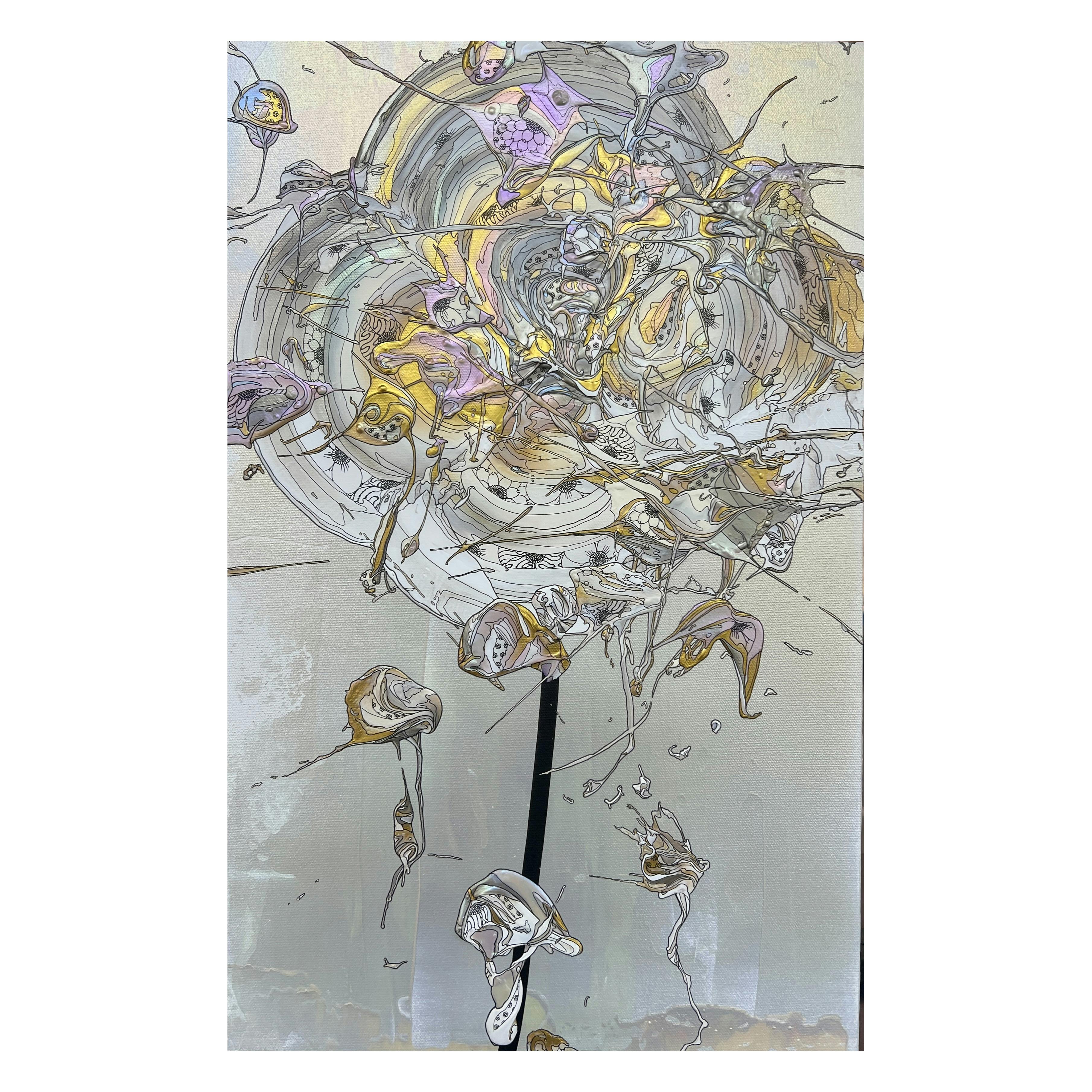 Abstract Single Flower 260328 (Aurora × Gold)