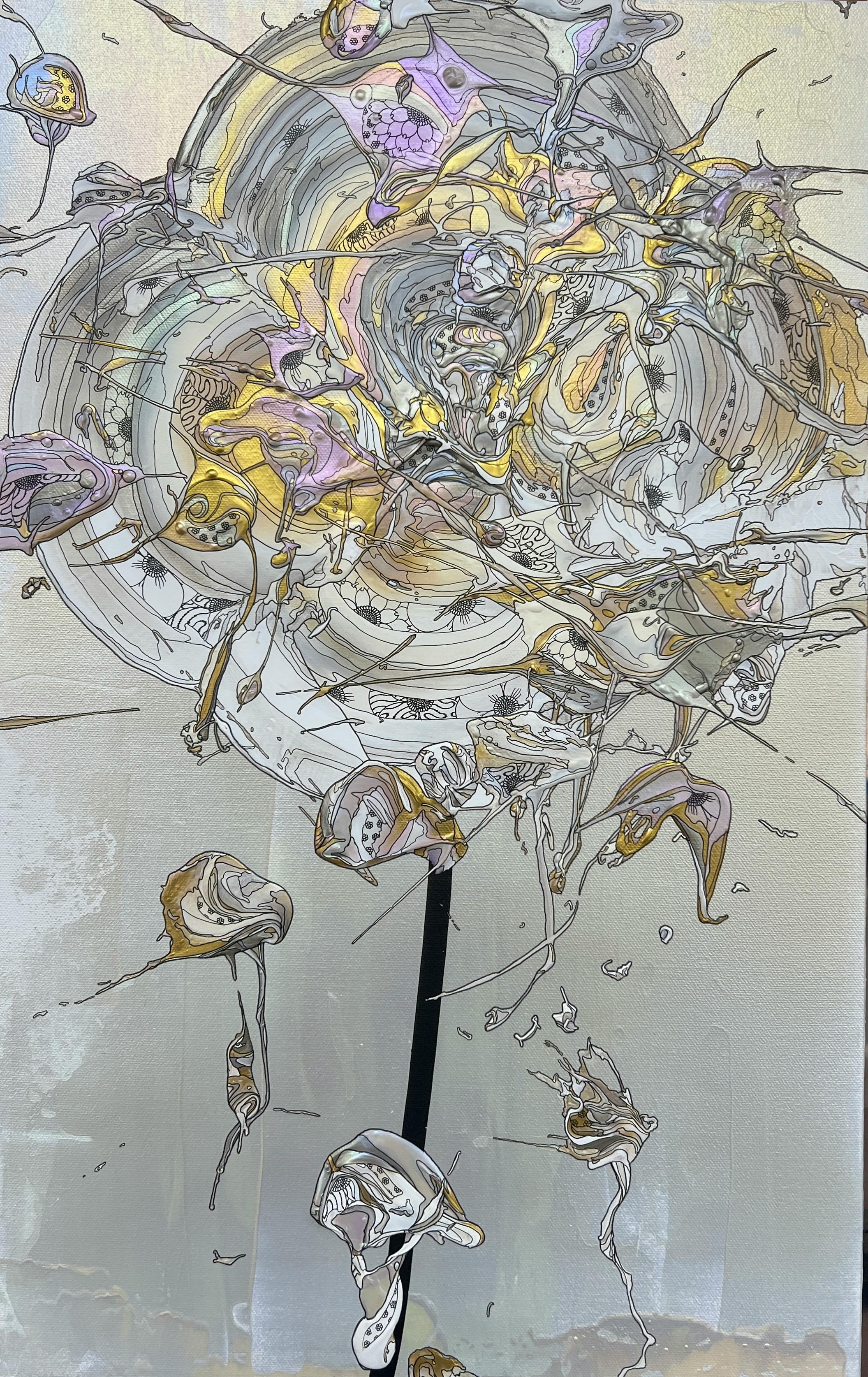 Abstract Single Flower 260328 (Aurora × Gold)