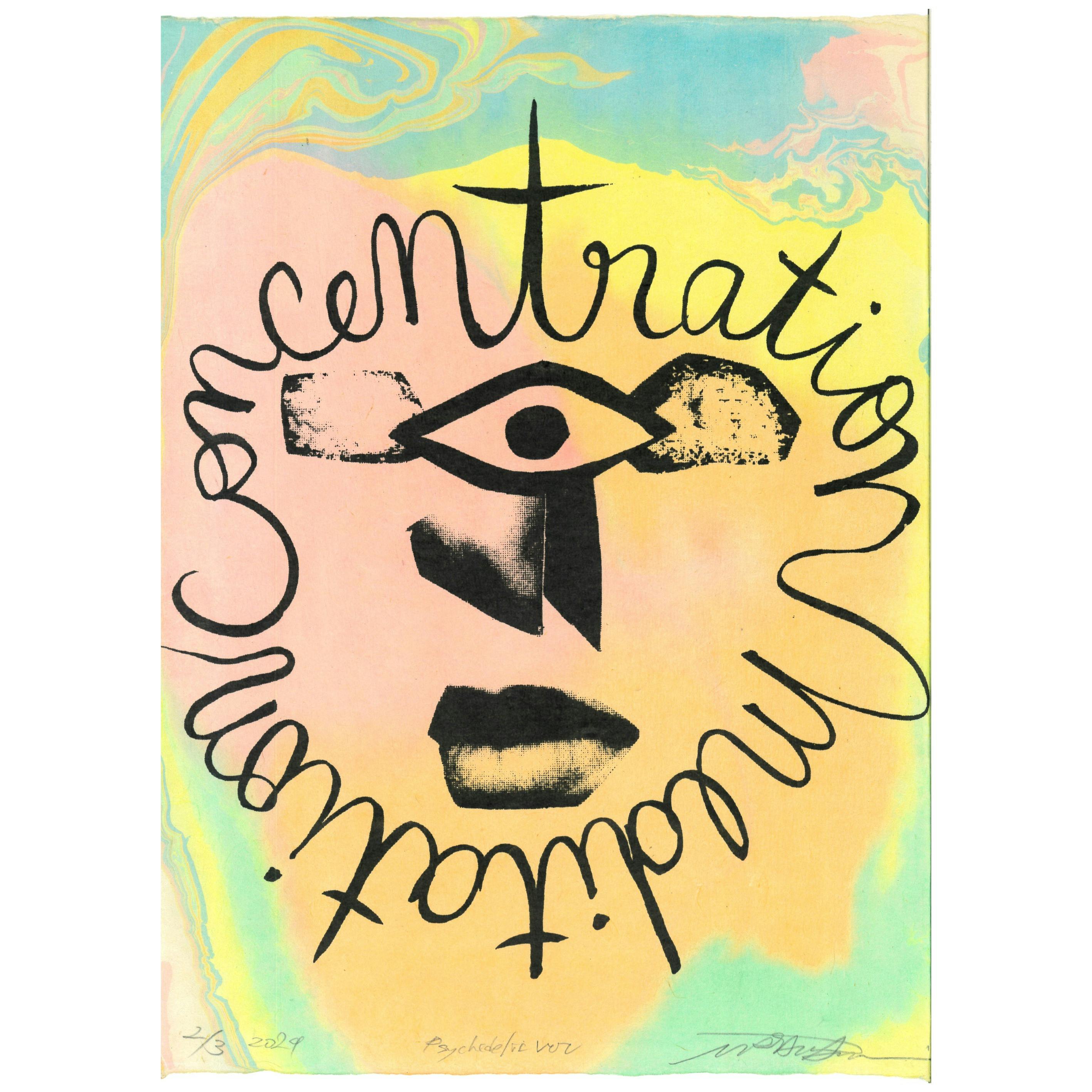 meditation me concentration print