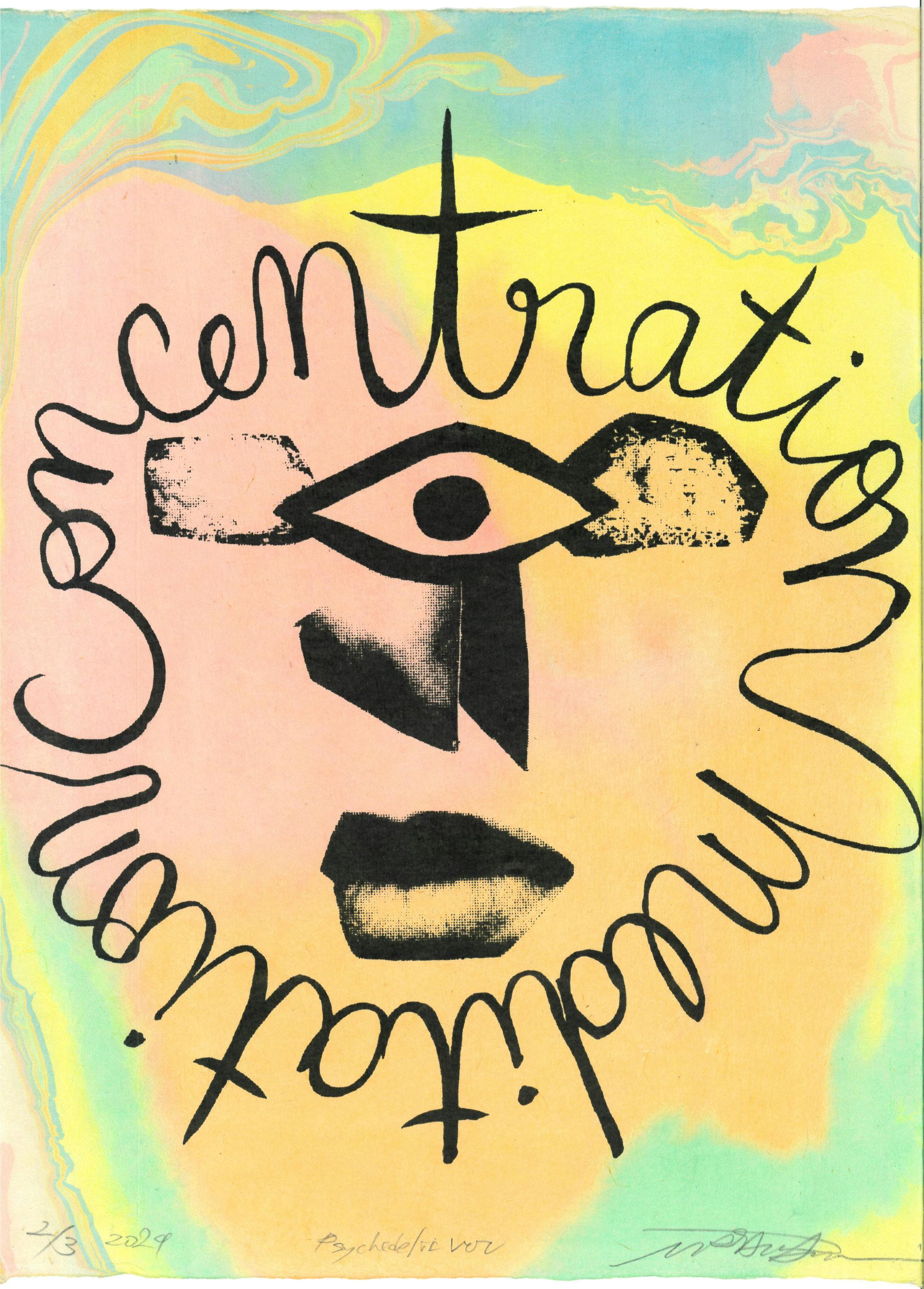 meditation me concentration print
