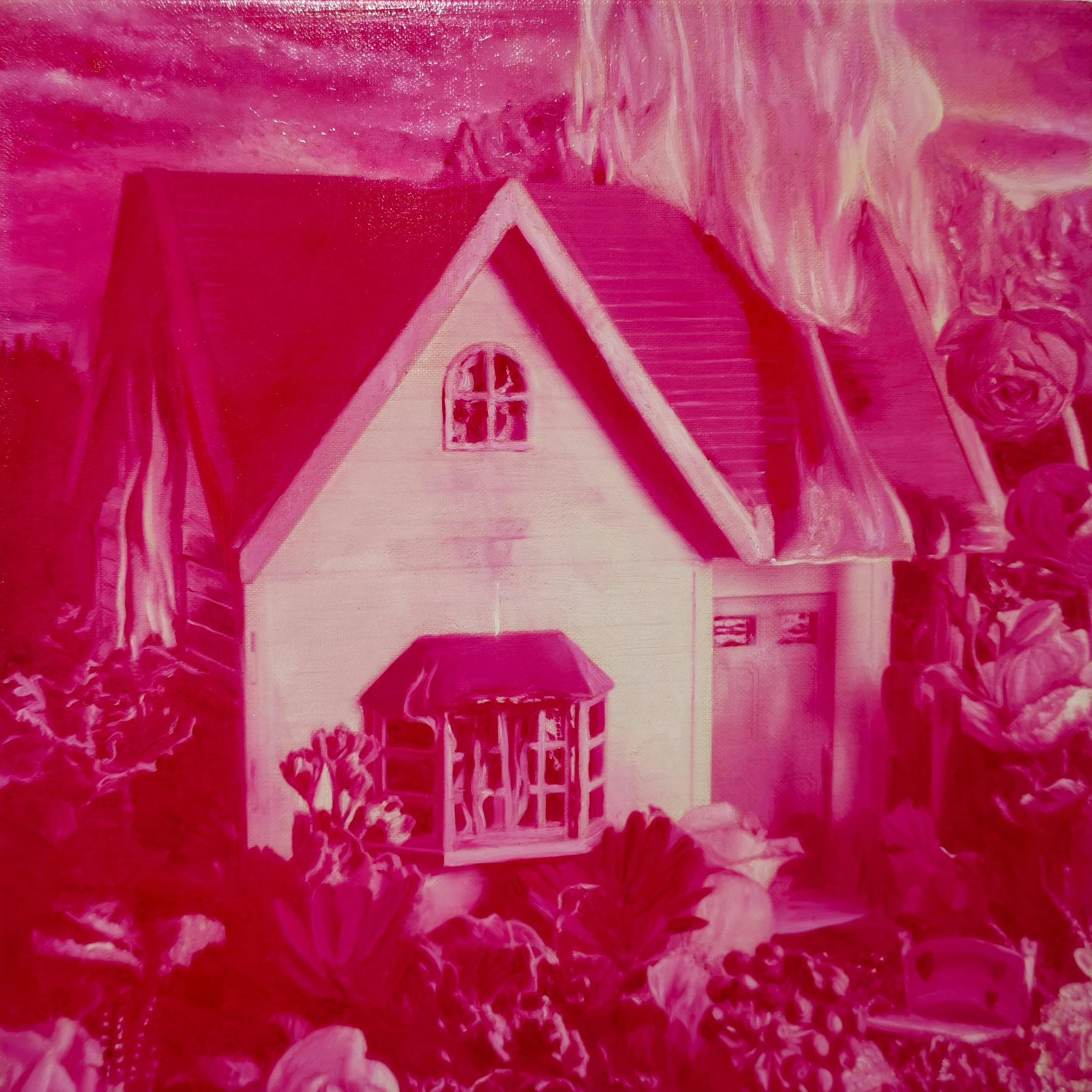 Human Paradise Burning House - red