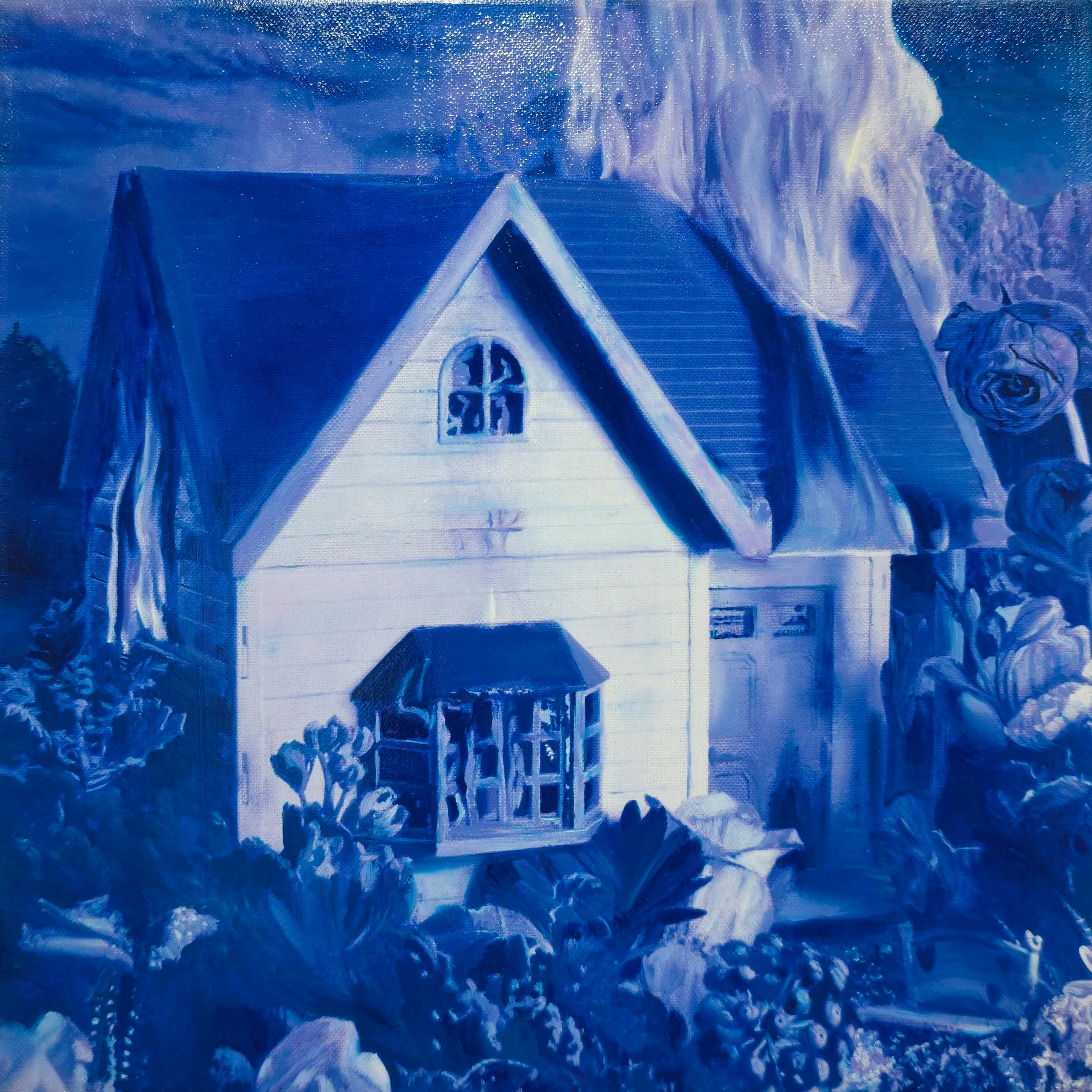 Human Paradise Burning House - blue