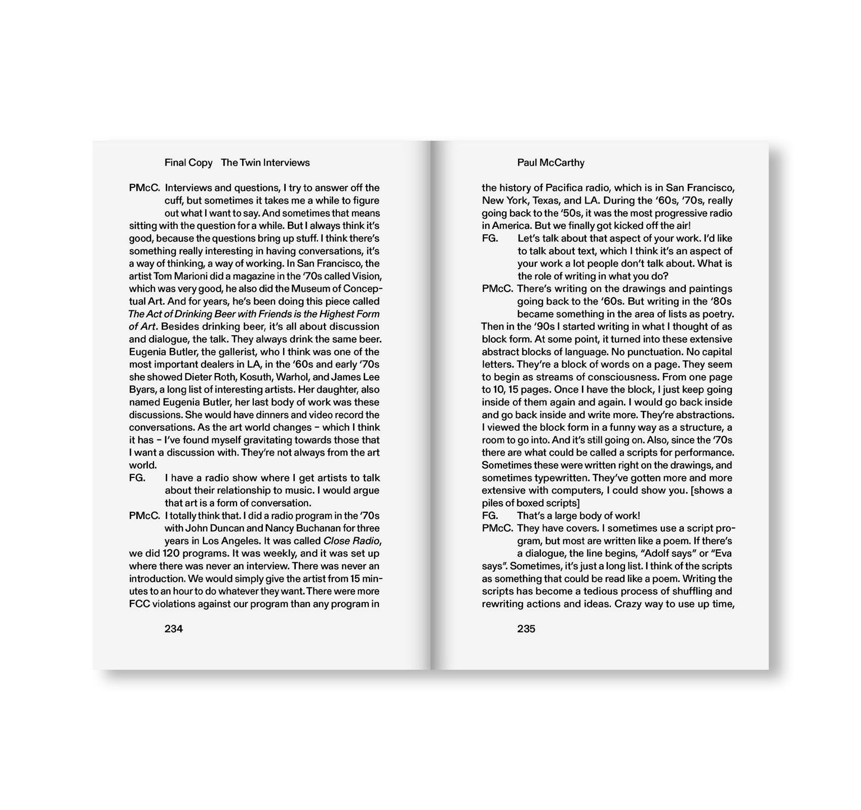 FINAL COPY: THE TWIN INTERVIEWS