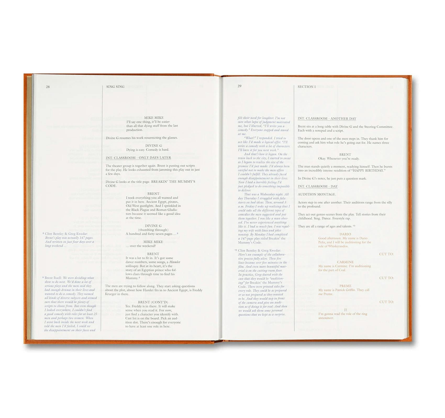 SING SING SCREENPLAY BOOK