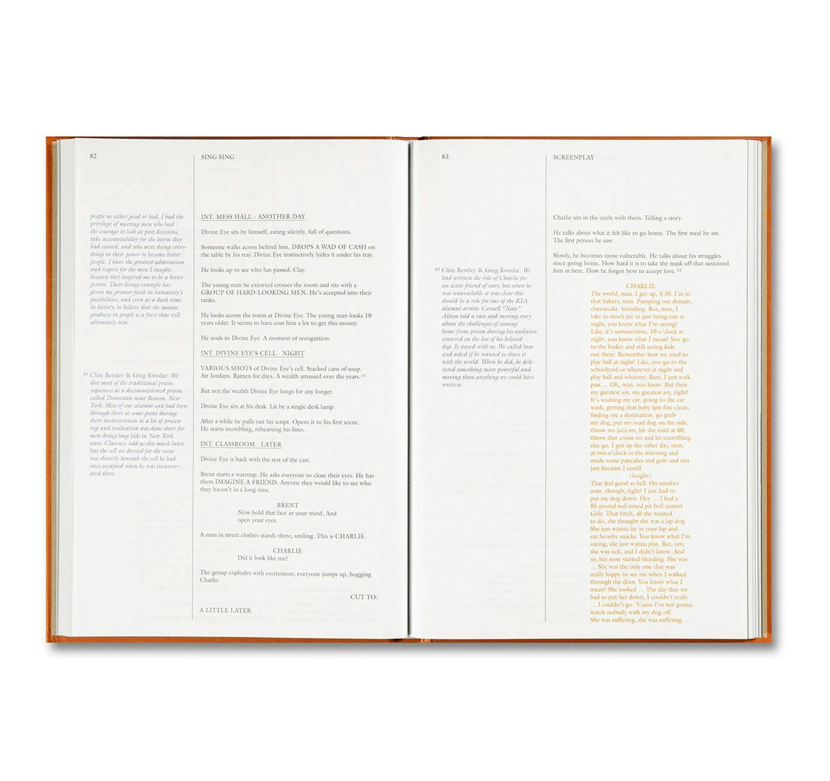 SING SING SCREENPLAY BOOK