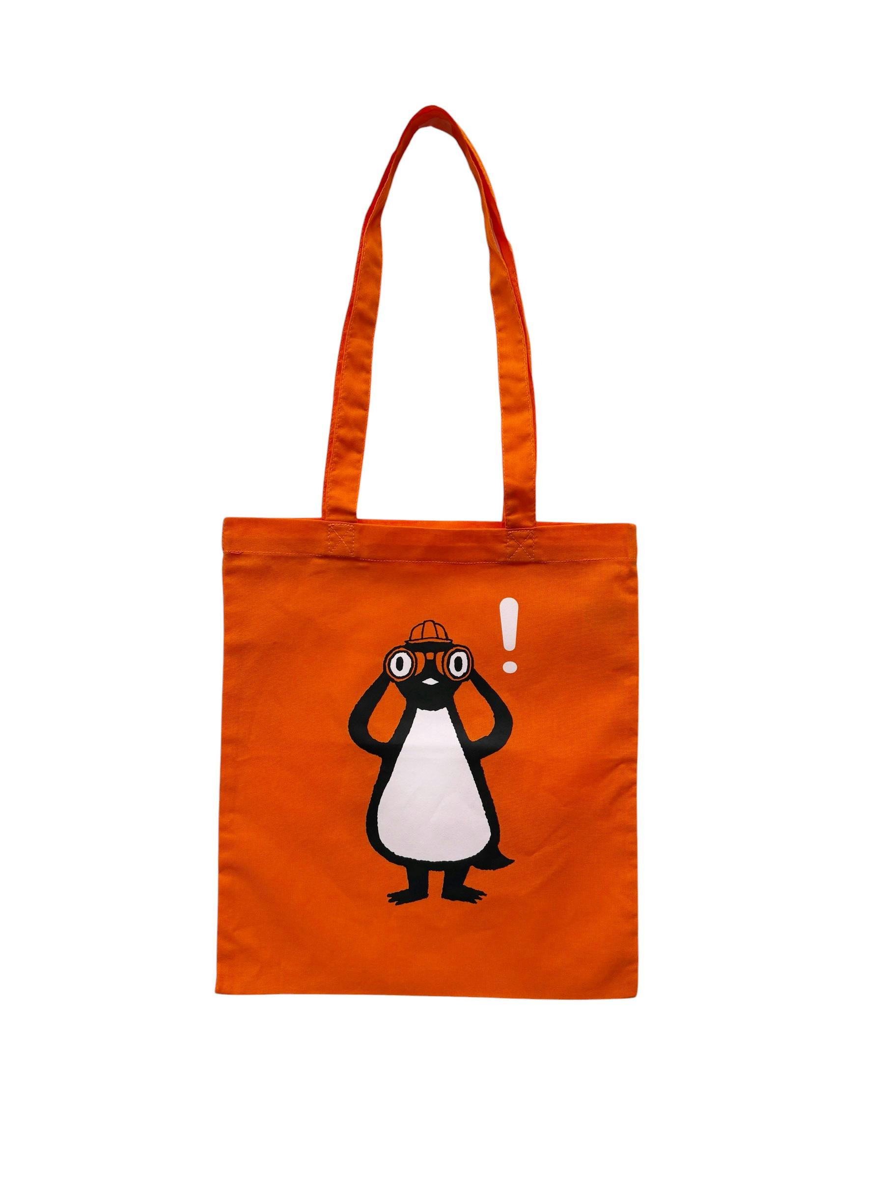 大南極展 ペンギン観測隊 トートバッグ （オレンジ）