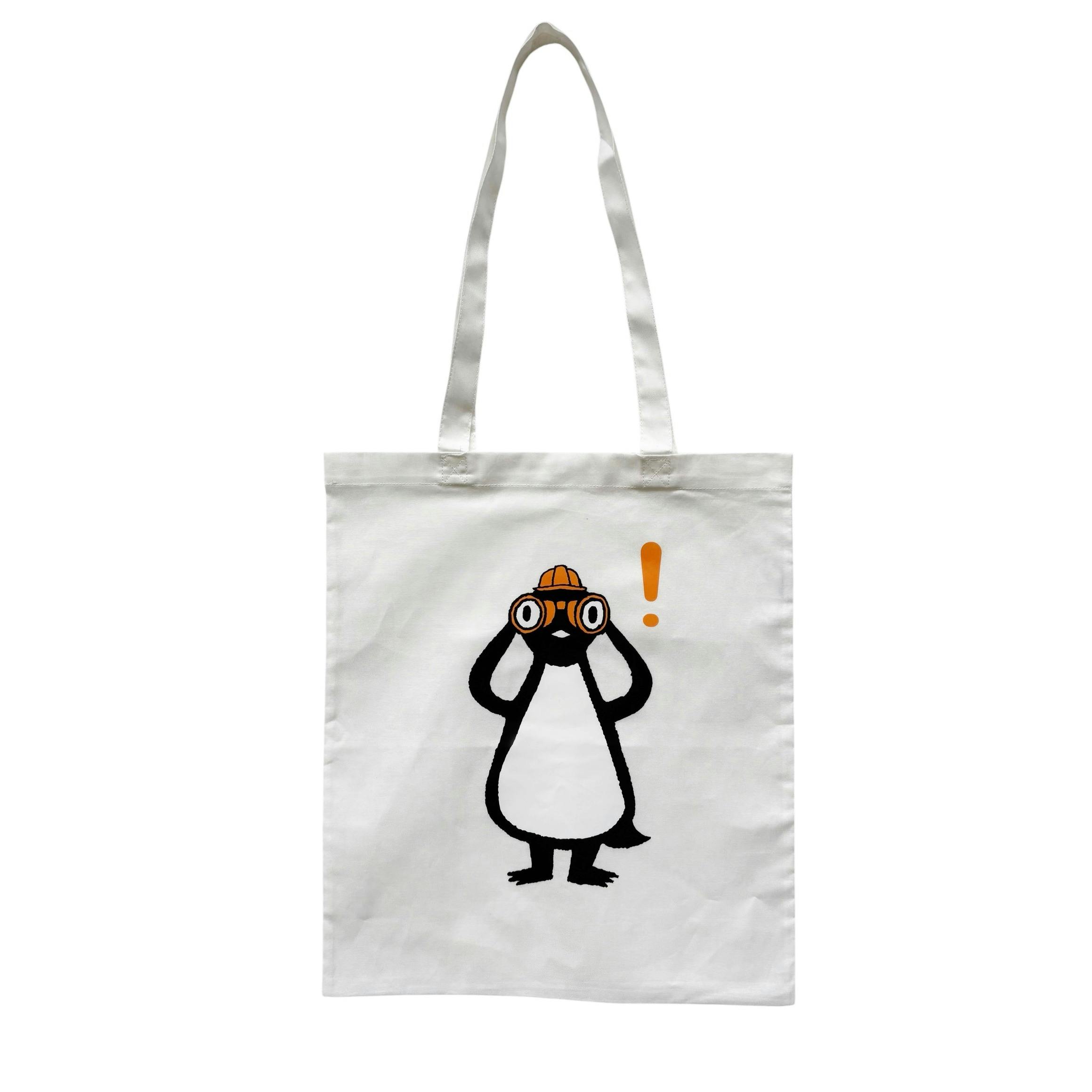 大南極展 ペンギン観測隊 トートバッグ （白）