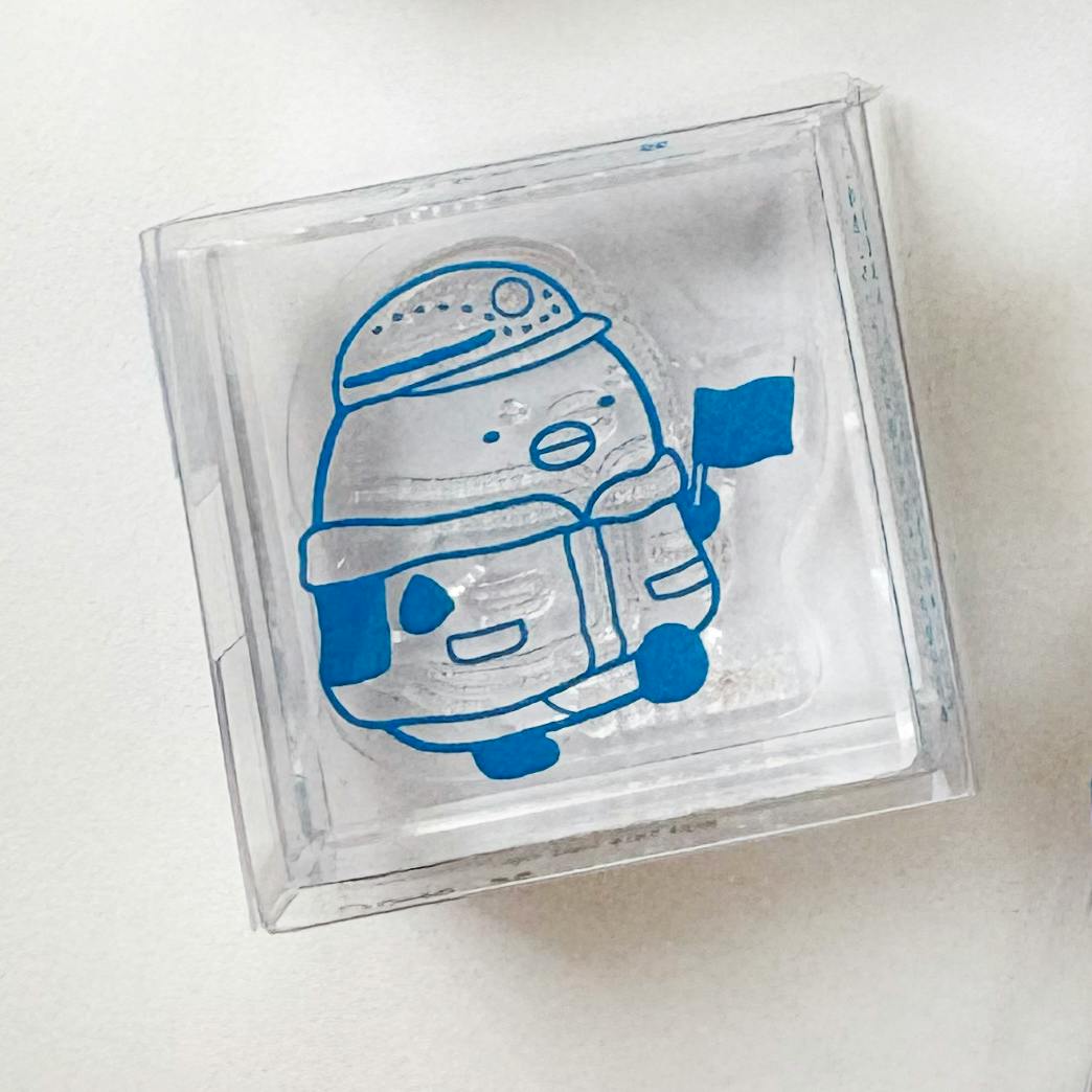 大南極展 すみっコぐらし　透明スタンプ「氷印」ぺんぎん？