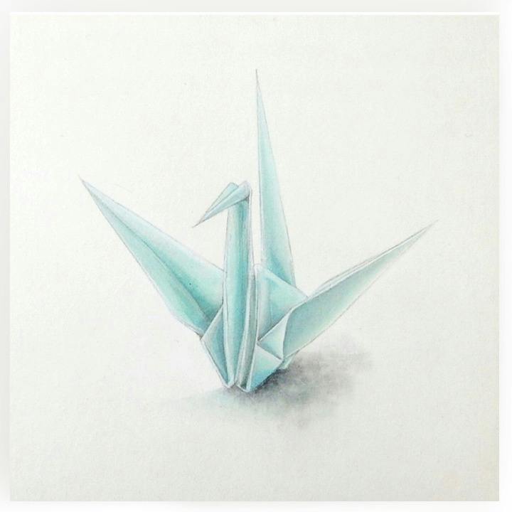 祈り鶴　碧　-Peace-Aqua