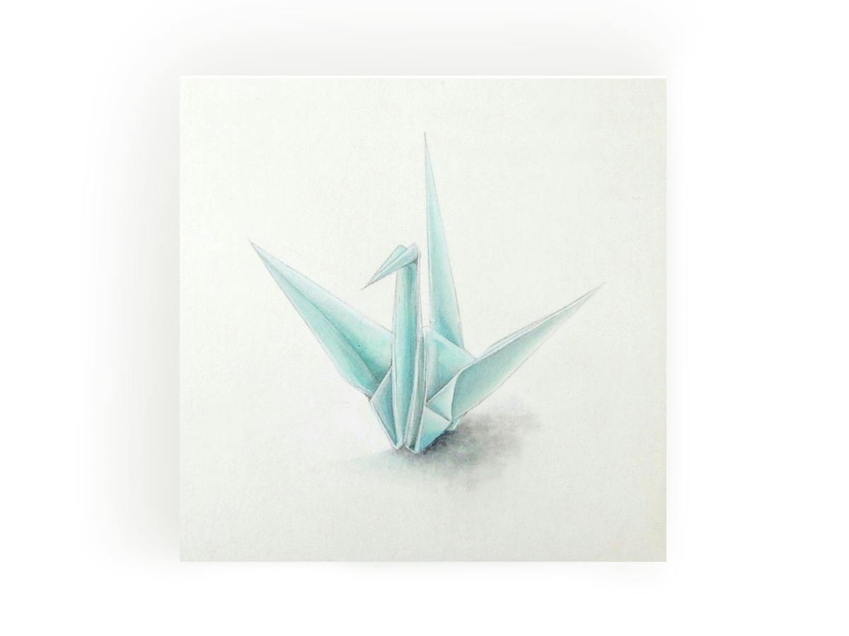 祈り鶴　碧　-Peace-Aqua