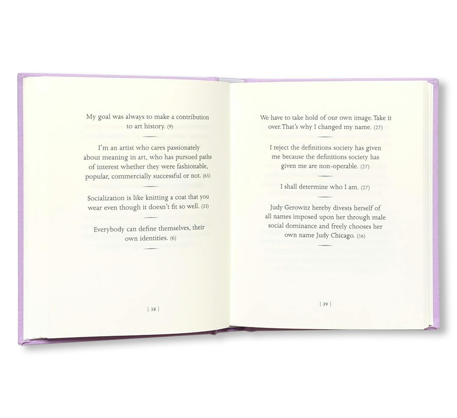 JUDY CHICAGO-ISMS