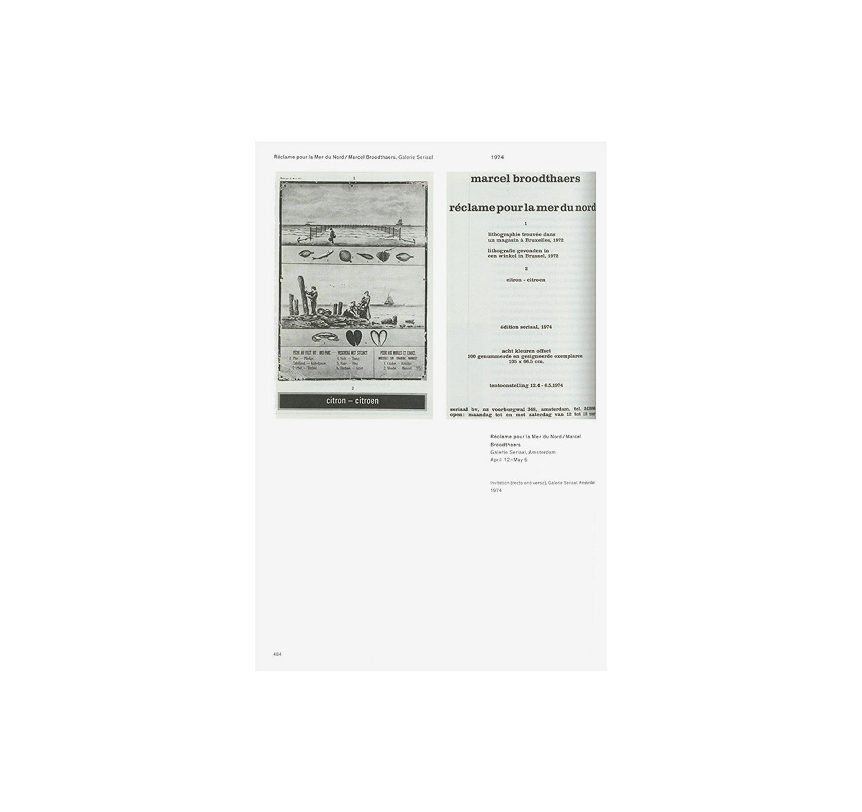MARCEL BROODTHAERS: EXHIBITION HISTORY 1964–1975 AND SELECTED WORKS 1957–1975
