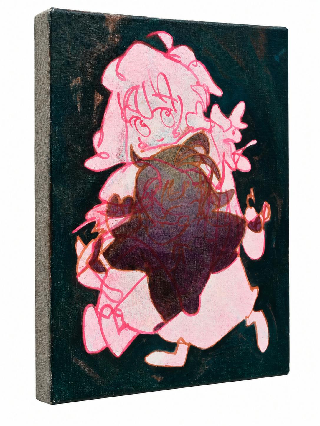 赤の中の紫の形