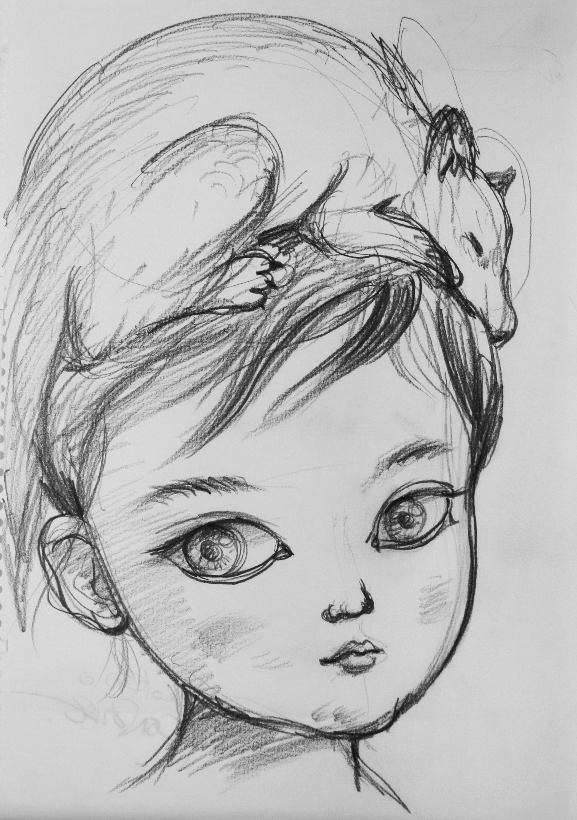 鴻池朋子 ドローイング