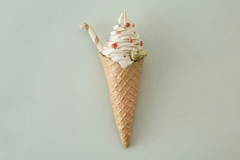 ハートのフグソフトクリーム