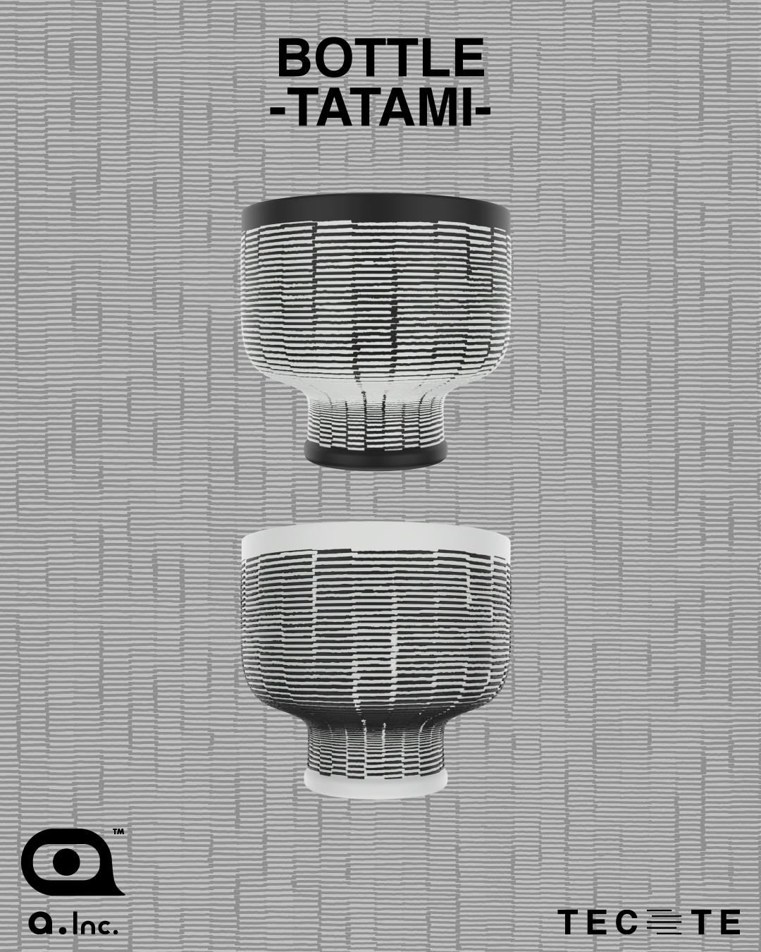 PLANTER（3号）| BOTTLE -TATAMI-（BLACK×WHITE） | TECTE