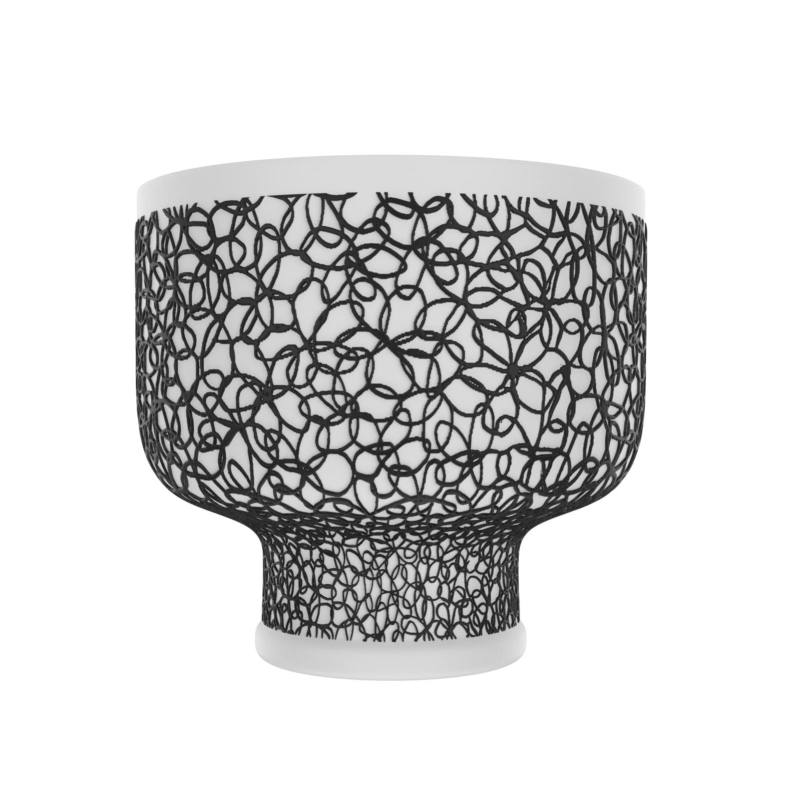 PLANTER（3号）| BOTTLE -FLOWER/LINE-（WHITE×BLACK） | TECTE