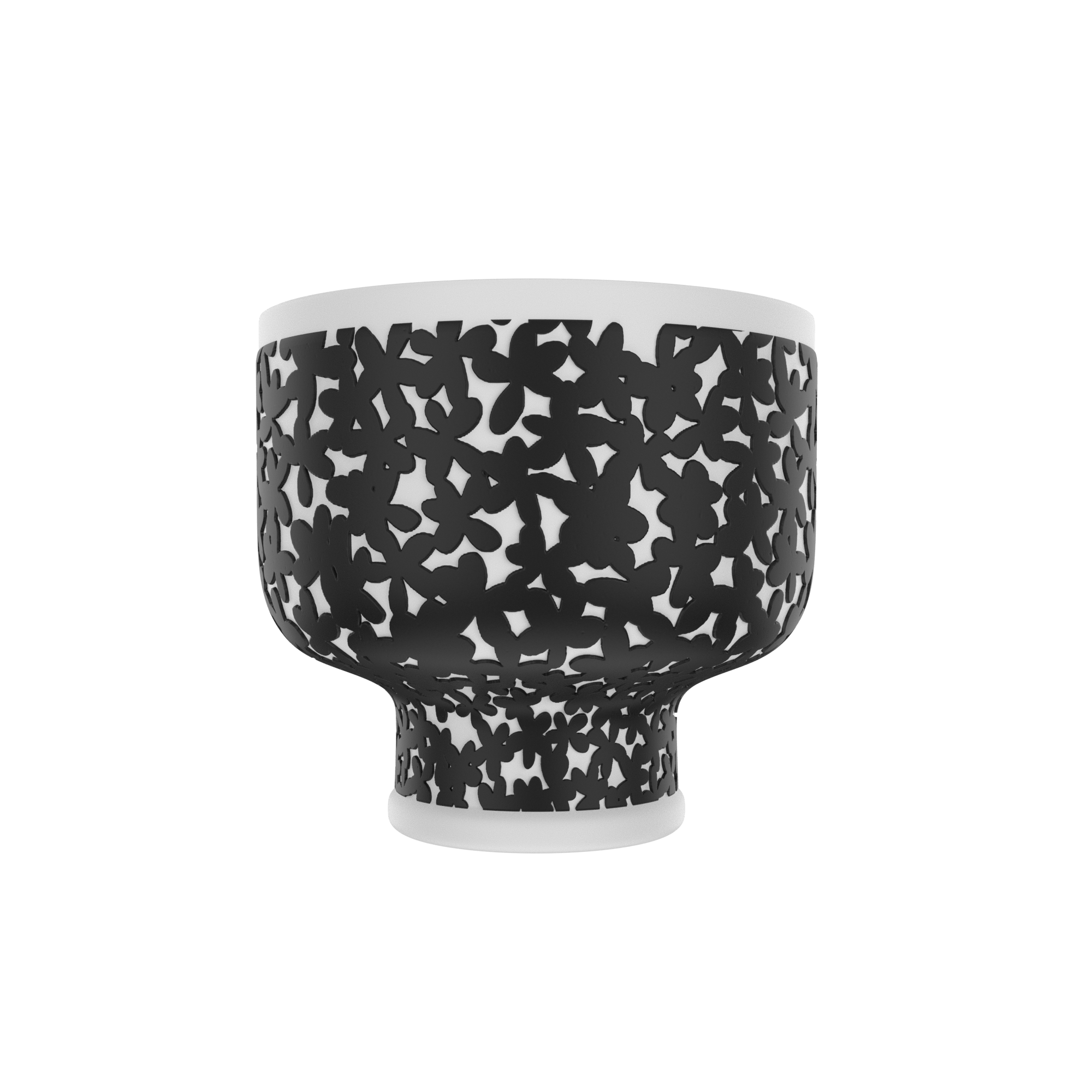 PLANTER（3号）| BOTTLE -FLOWER/PRINT-（WHITE×BLACK） | TECTE
